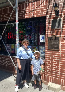 The boy and me at The Stonewall Inn in Greenwich Village.